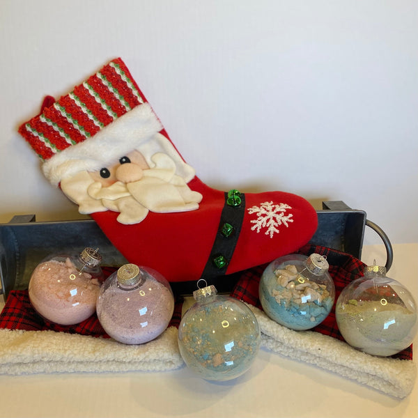 Bath Salt/ Foot Soak Christmas Ornament 2 Fragrances (Seasonal)