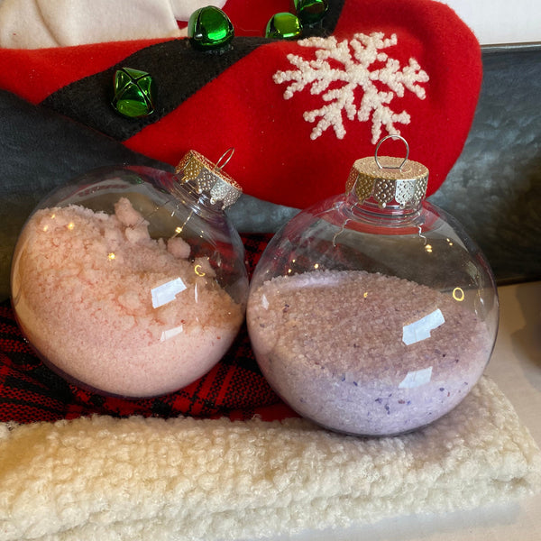 Bath Salt/ Foot Soak Christmas Ornament 2 Fragrances (Seasonal)